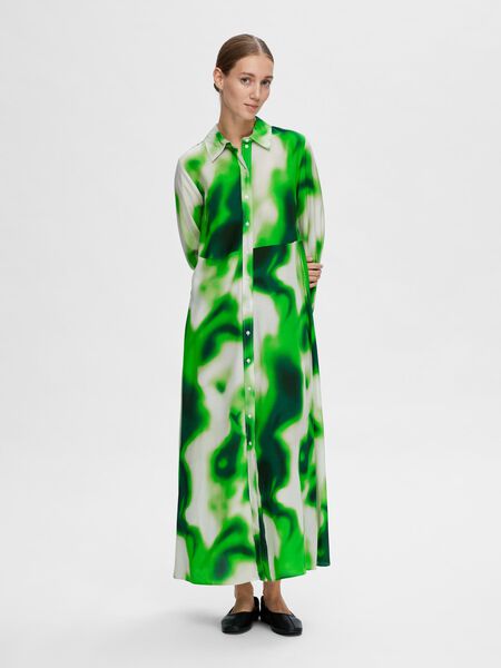 Selected PRINTED SHIRT DRESS, Classic Green, highres - 16092332_ClassicGreen_1076990_003.jpg