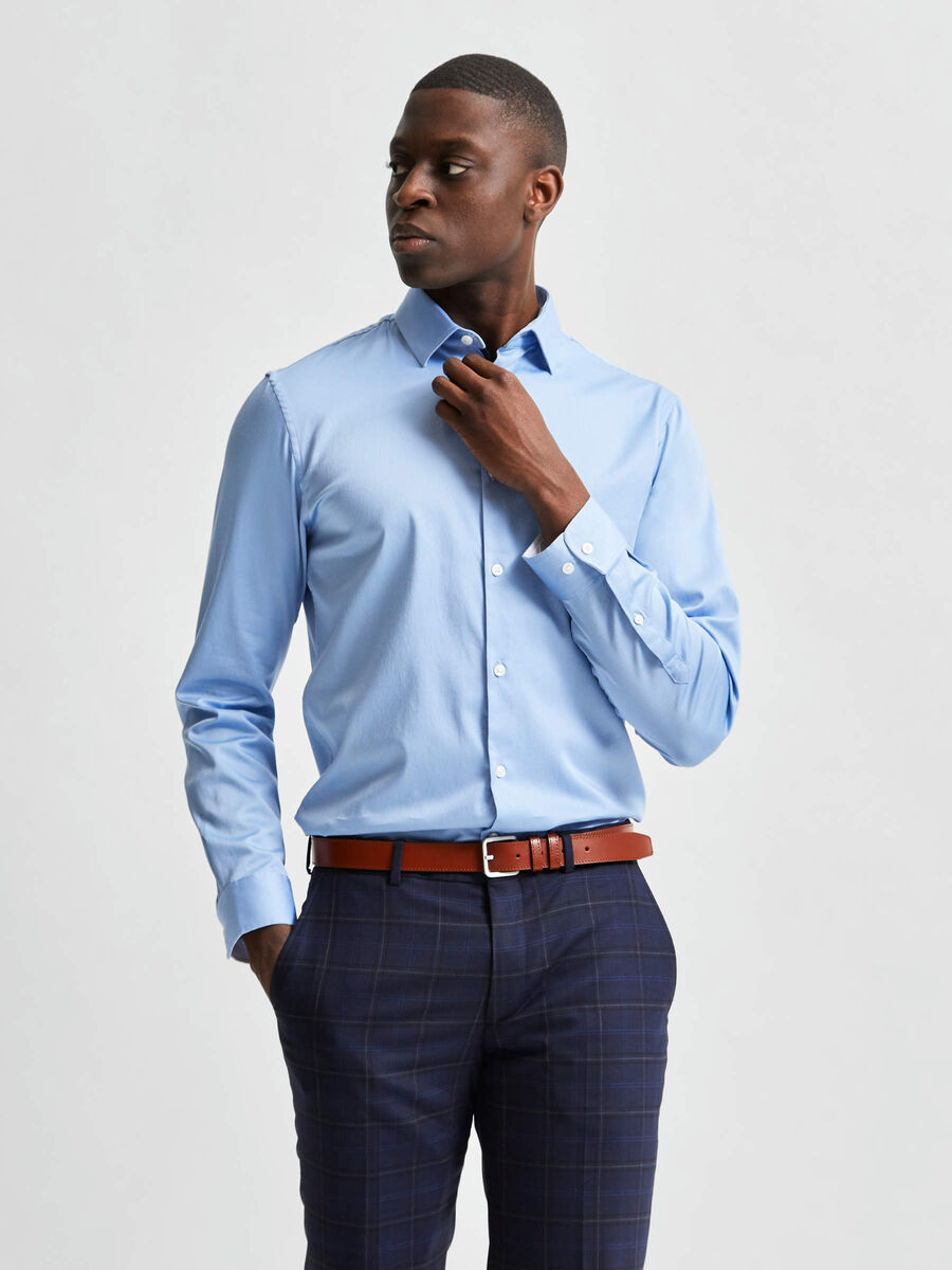 Selected SLIM FIT OVERHEMD, Light Blue, highres - 16077346_LightBlue_003.jpg