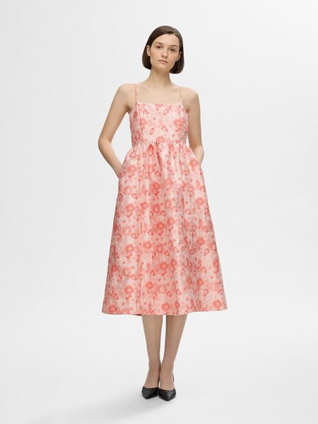 Selected JACQUARD CON FLORES VESTIDO MIDI, Cradle Pink, highres - 16096562_CradlePink_003.jpg