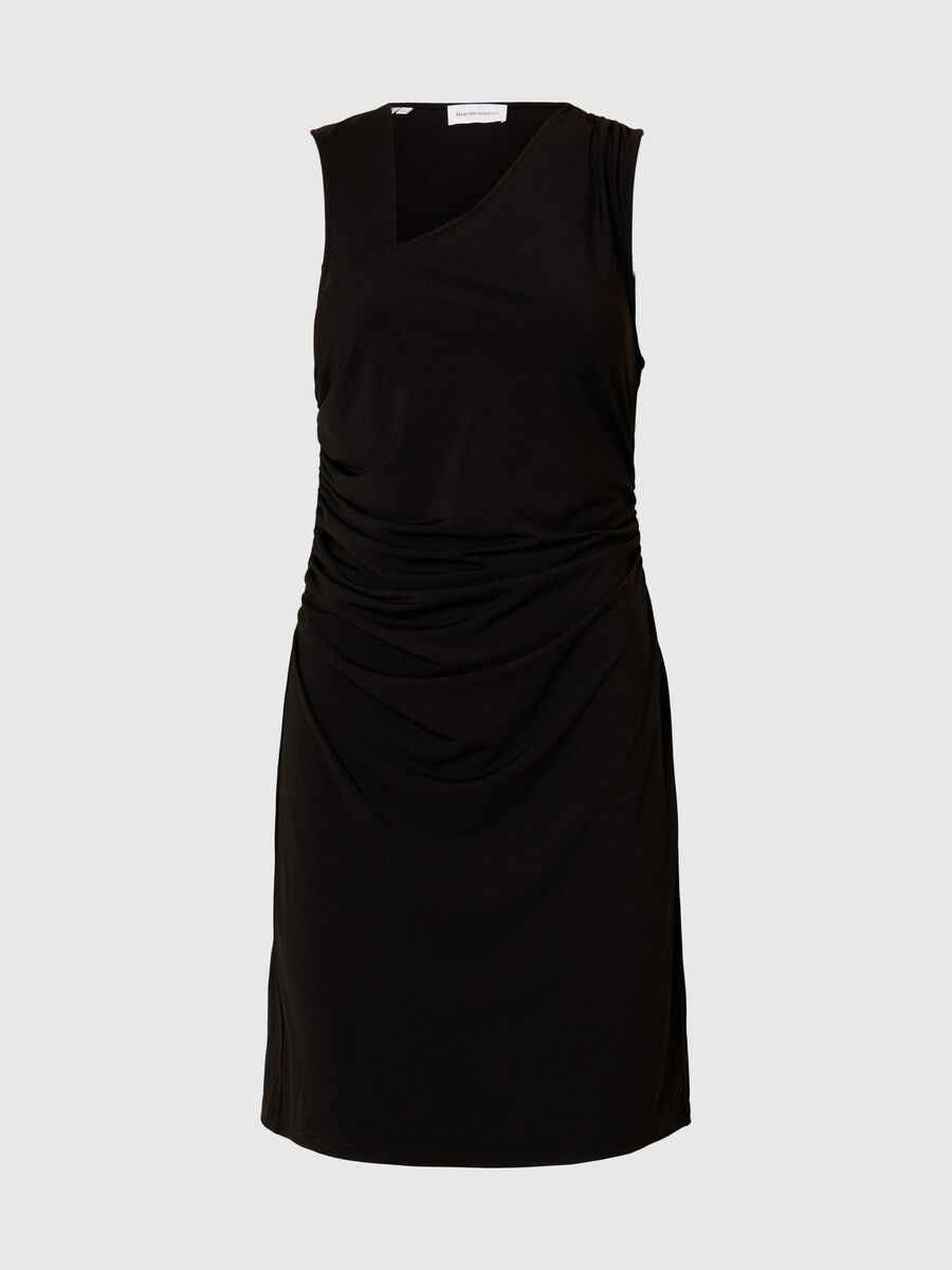 Selected SLEEVELESS MINI DRESS, Black, highres - 16098450_Black_001.jpg