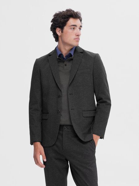 Selected VISKOSEBLANDING SMAL PASSFORM BLAZER, Dark Grey Melange, highres - 16092650_DarkGreyMelange_003.jpg