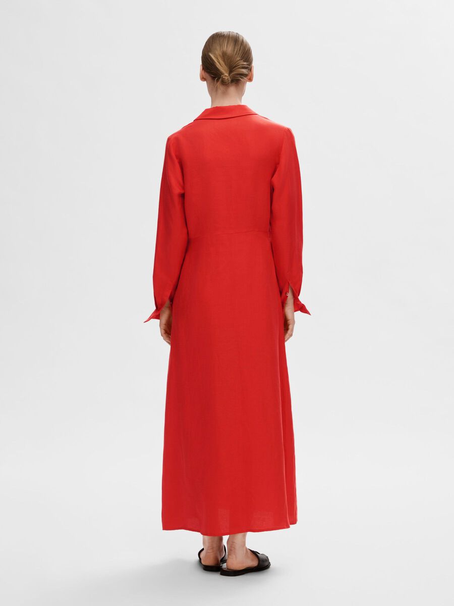 Selected LEINENMIX MAXI BLUSENKLEID, Flame Scarlet, highres - 16093094_FlameScarlet_004.jpg