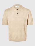 Selected STRICK POLO SHIRT, Oatmeal, highres - 16094636_Oatmeal_001.jpg