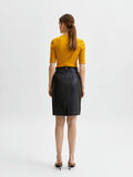 Selected HIGH WAIST LEATHER SKIRT, Black, highres - 16079520_Black_004.jpg