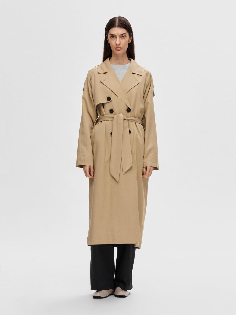 Selected DUBBELKNÄPPT TRENCHCOAT, Cornstalk, highres - 16082403_Cornstalk_005.jpg