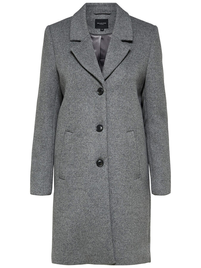 EINREIHIGER MANTEL | Grau | SELECTED FEMME®