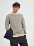 Selected STRIPED KNITTED PULLOVER, Oatmeal, highres - 16086647_Oatmeal_967591_008.jpg