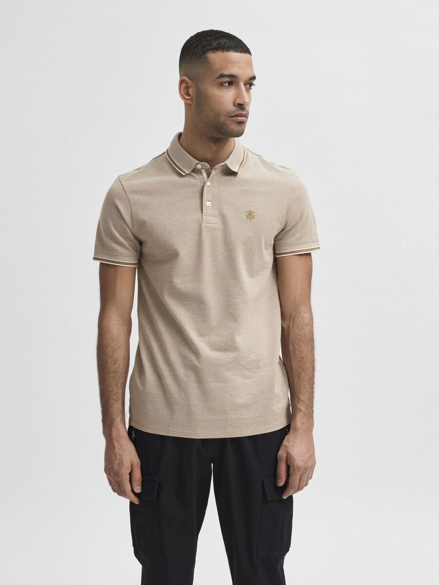 Selected COTON BIOLOGIQUE POLO, Dull Gold, highres - 16065598_DullGold_657487_003.jpg