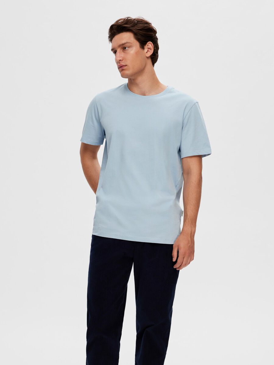 Selected RELAXED T-SHIRT, Cashmere Blue, highres - 16087842_CashmereBlue_003.jpg