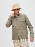 Selected LONG SLEEVED OVERSHIRT, Vetiver, highres - 16088535_Vetiver_008.jpg