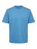 Selected SHORT-SLEEVED RELAXED FIT T-SHIRT, Bluejay, highres - 16077385_Bluejay_001.jpg