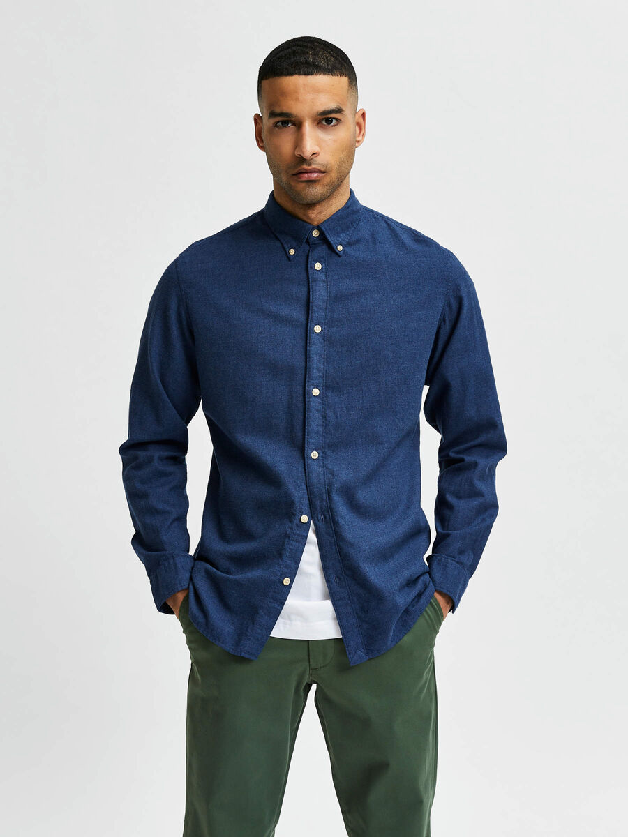 Selected FLANELL HEMD, Dark Sapphire, highres - 16074464_DarkSapphire_862532_003.jpg