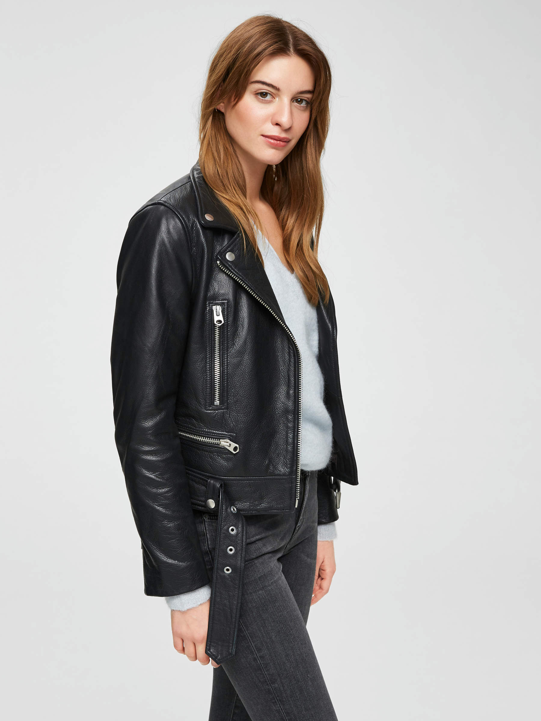 BIKER LEATHER JACKET Black SELECTED FEMME