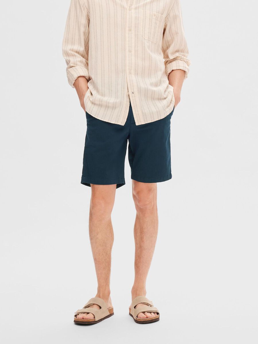 Selected SLIM-FIT CHINO SHORTS, Sky Captain, highres - 16092329_SkyCaptain_003.jpg