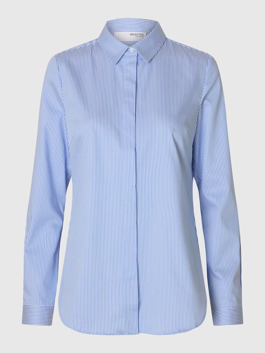 Selected TAILLIERTE STREIFENSHIRT, Bright White, highres - 16096449_BrightWhite_1181365_001.jpg