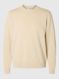 Selected LET SWEATER MED RUND HALS, Oatmeal, highres - 16096920_Oatmeal_001.jpg