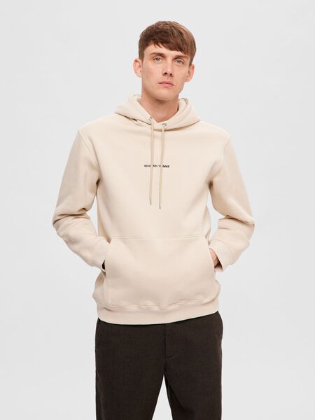 Selected EMBROIDERED HOODIE, Oatmeal, highres - 16090432_Oatmeal_003.jpg