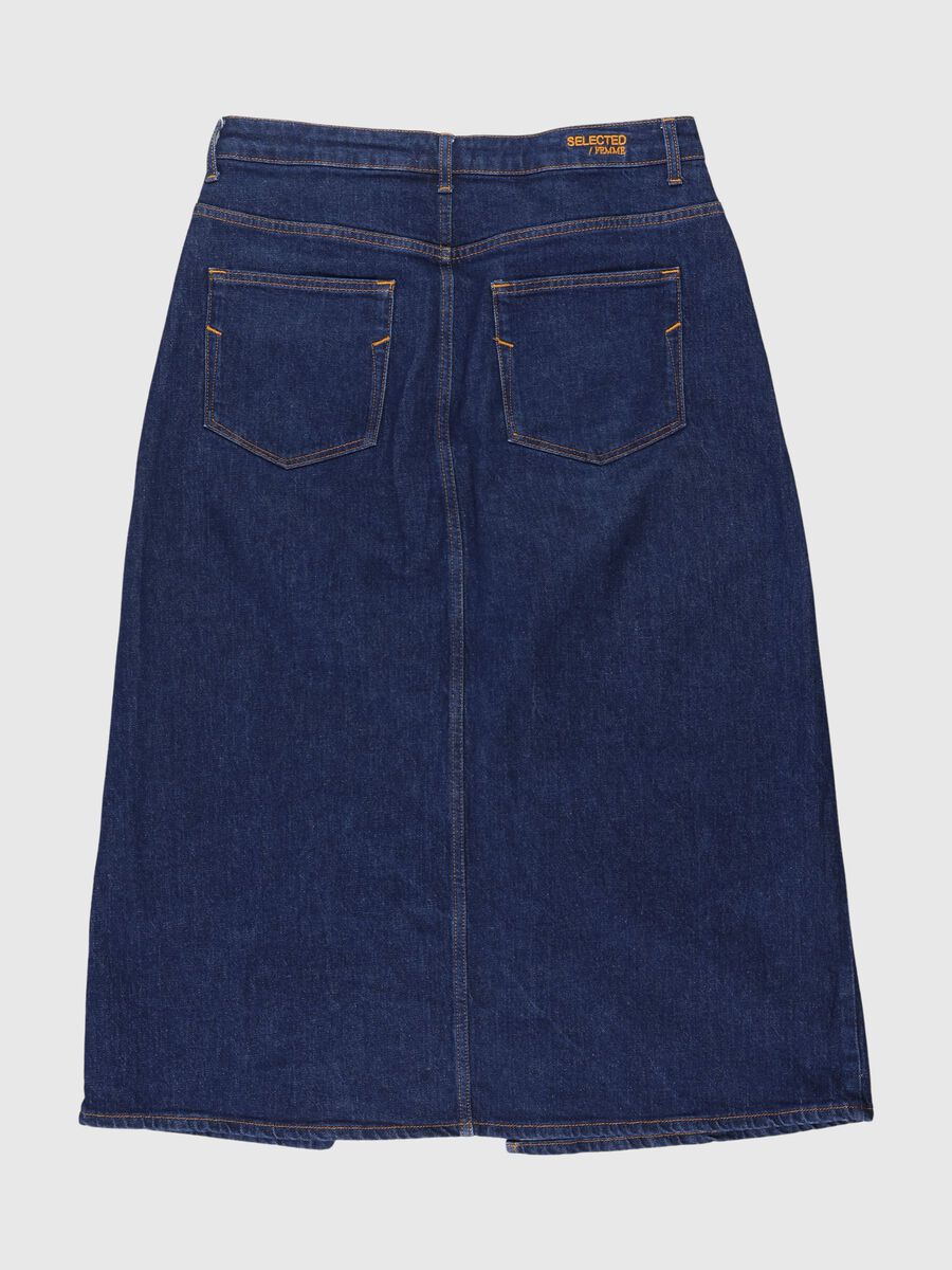 Selected JEANS MIDIROCK, Dark Blue Denim, highres - 80000317_DarkBlueDenim_002.jpg