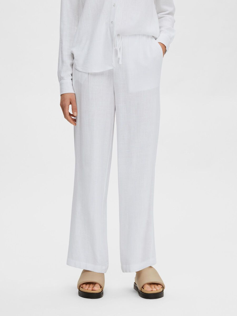 Selected HIGH-WAISTED TROUSERS, Bright White, highres - 16089062_BrightWhite_003.jpg