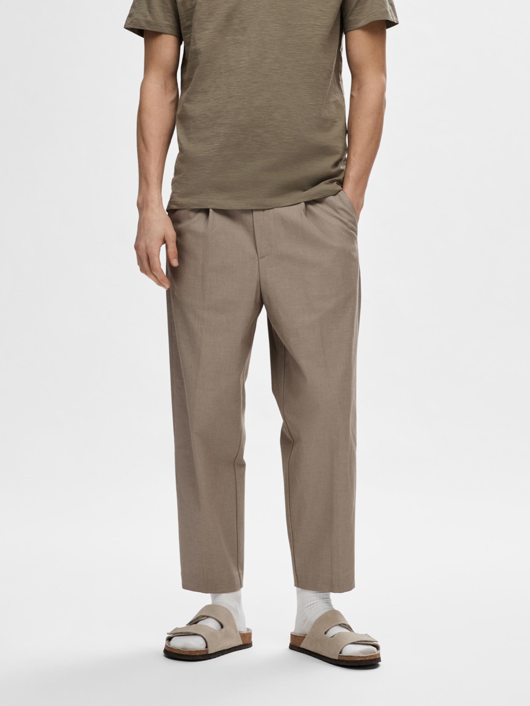 Cropped fit trousers hot sale