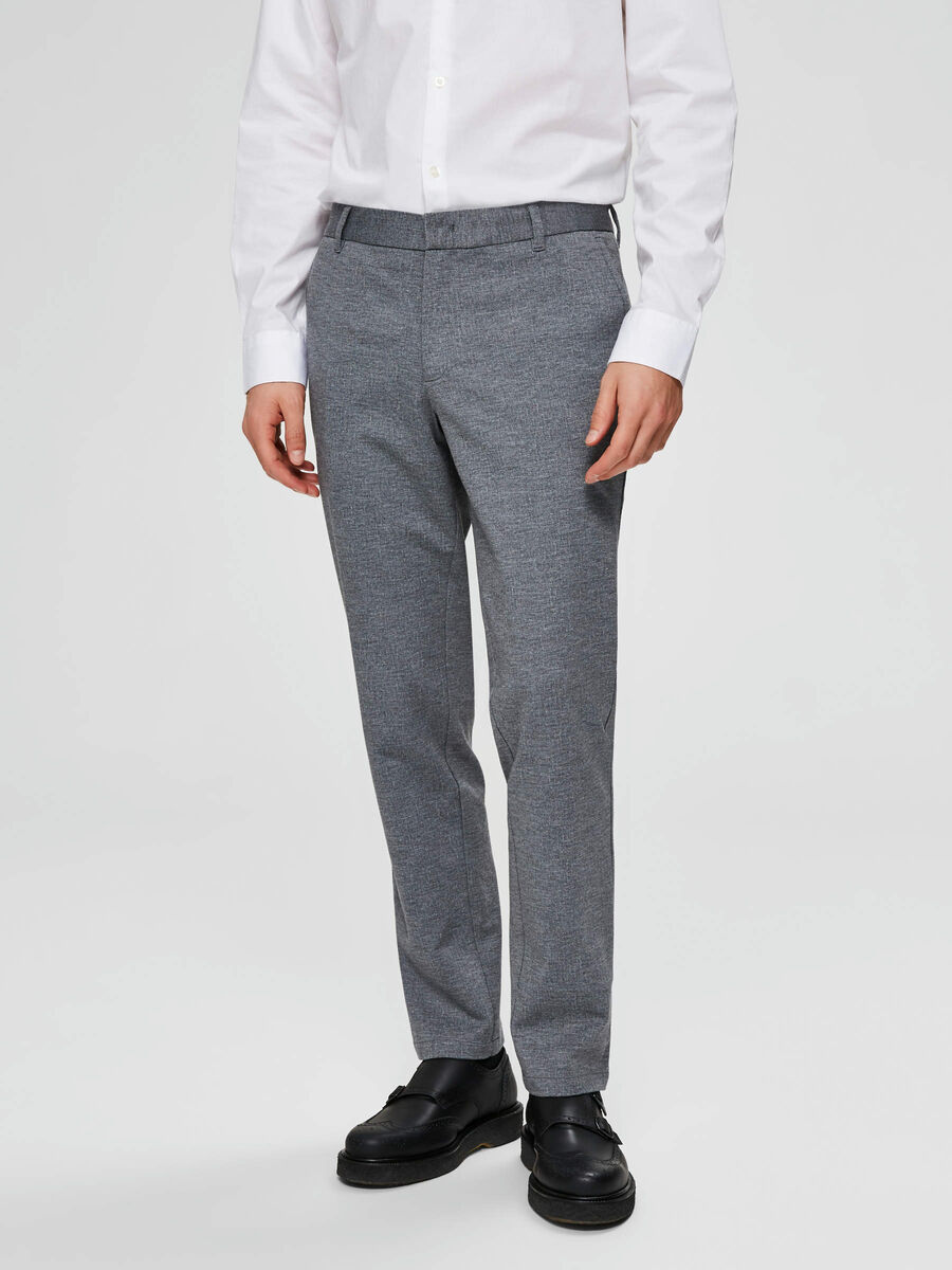 Selected SLIM FIT - FLEX FIT TROUSERS, Grey Melange, highres - 16074058_GreyMelange_003.jpg