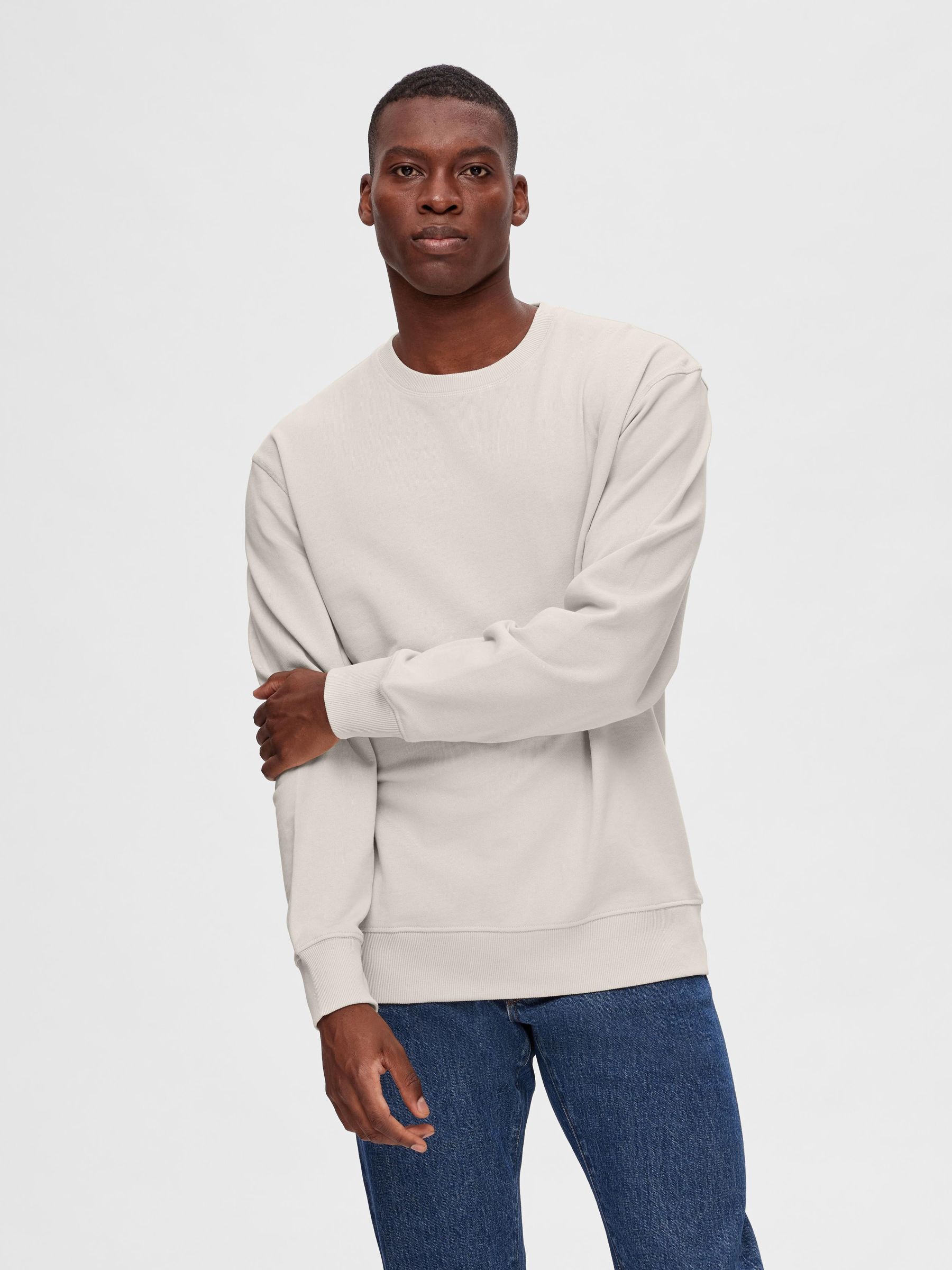 2 PACK COTTON SWEATSHIRT Blue SELECTED HOMME