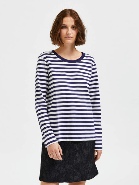 Selected STRIPED - LONG-SLEEVED T-SHIRT, Eclipse, highres - 16077350_Eclipse_817005_003.jpg