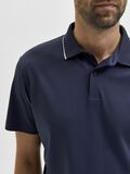 Selected SHORT SLEEVED COOLMAX® POLO SHIRT, Navy Blazer, highres - 16082844_NavyBlazer_006.jpg