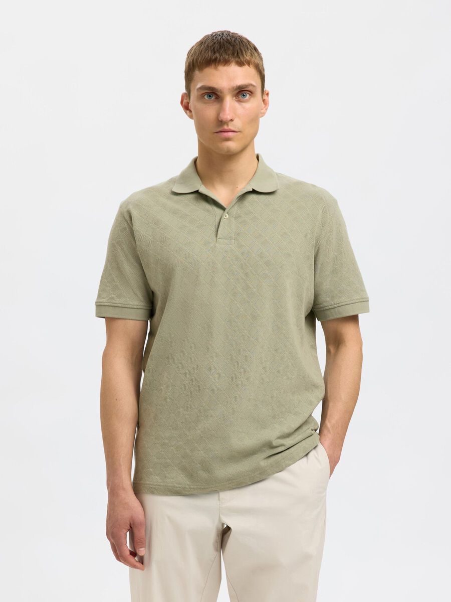 Selected JACQUARD POLO SHIRT, Iceberg Green, highres - 16096767_IcebergGreen_003.jpg