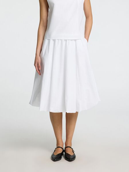 Selected BUBBLE HEM MIDI SKIRT, Bright White, highres - 16099016_BrightWhite_003.jpg
