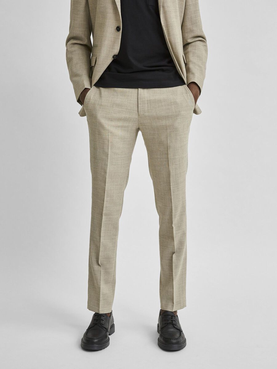 Selected LIGHTWEIGHT LINEN BLEND TROUSERS, Sand, highres - 16079927_Sand_003.jpg