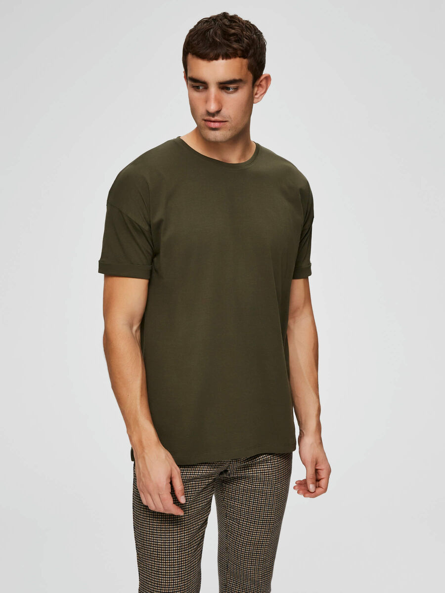 Selected REGULAR FIT T-SHIRT, Forest Night, highres - 16067644_ForestNight_003.jpg