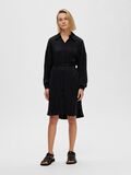 Selected LONG-SLEEVED CURVE SHIRT DRESS, Black, highres - 16090527_Black_005.jpg