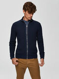 Selected ORGANIC COTTON - CARDIGAN, Dark Sapphire, highres - 16069874_DarkSapphire_003.jpg