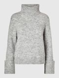 Selected ROLL NECK WOOL BLEND JUMPER, Light Grey Melange, highres - 16094526_LightGreyMelange_001.jpg