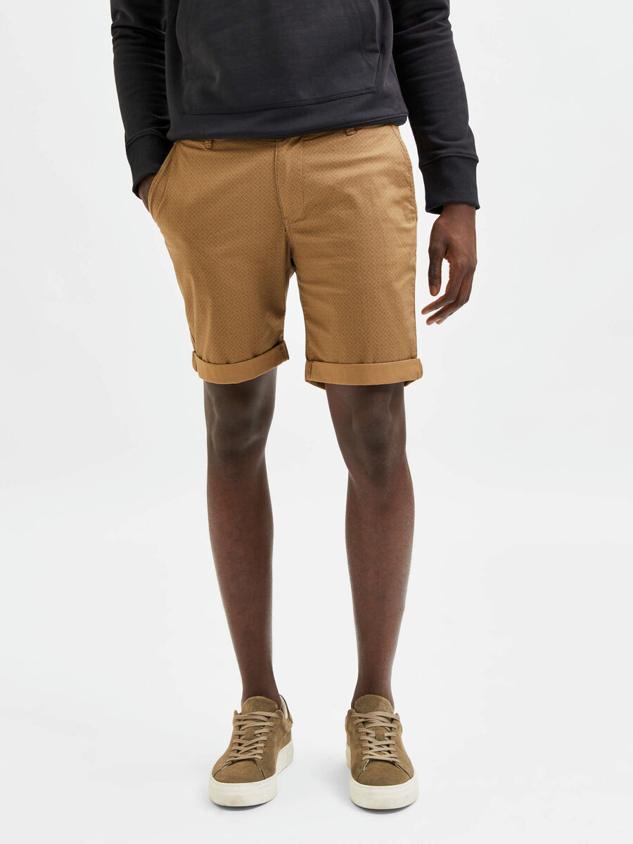 Selected STRAIGHT FIT - CHINO SHORTS, Ermine, highres - 16067683_Ermine_734968_003.jpg