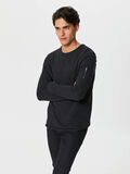 Selected CREW-NECK- SWEATSHIRT, Caviar, highres - 16057568_Caviar_003.jpg