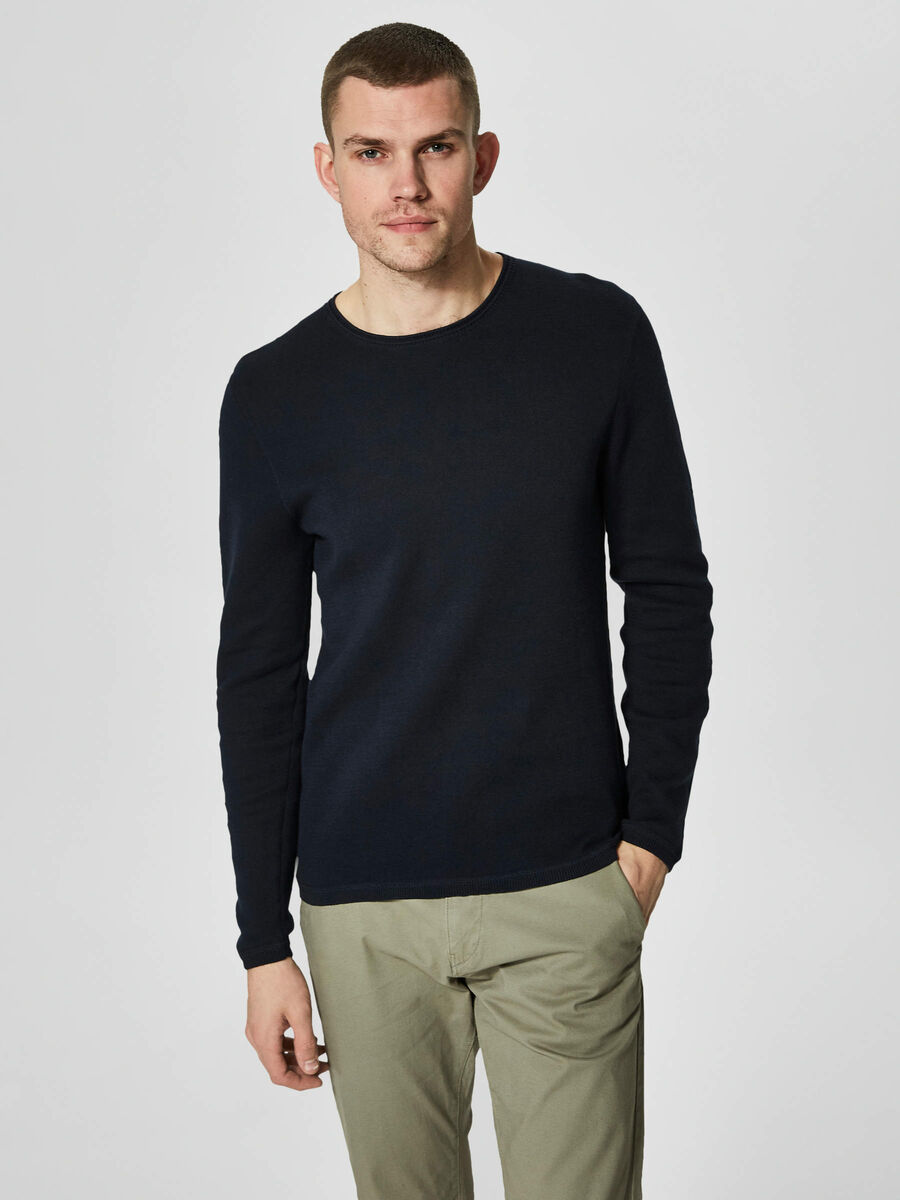 Selected ENKEL - SWEATSHIRT, Dark Sapphire, highres - 16060942_DarkSapphire_003.jpg