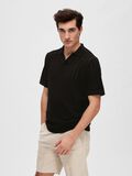 Selected MANCHES COURTES POLO, Black, highres - 16090860_Black_003.jpg