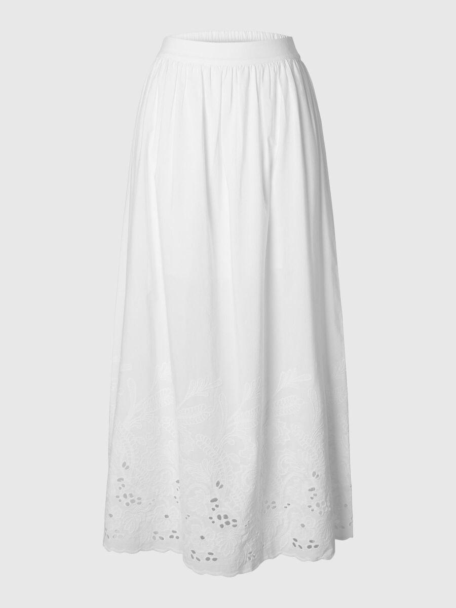 Selected BRODERIE ANGLAISE MAXI SKIRT, Bright White, highres - 16096438_BrightWhite_001.jpg