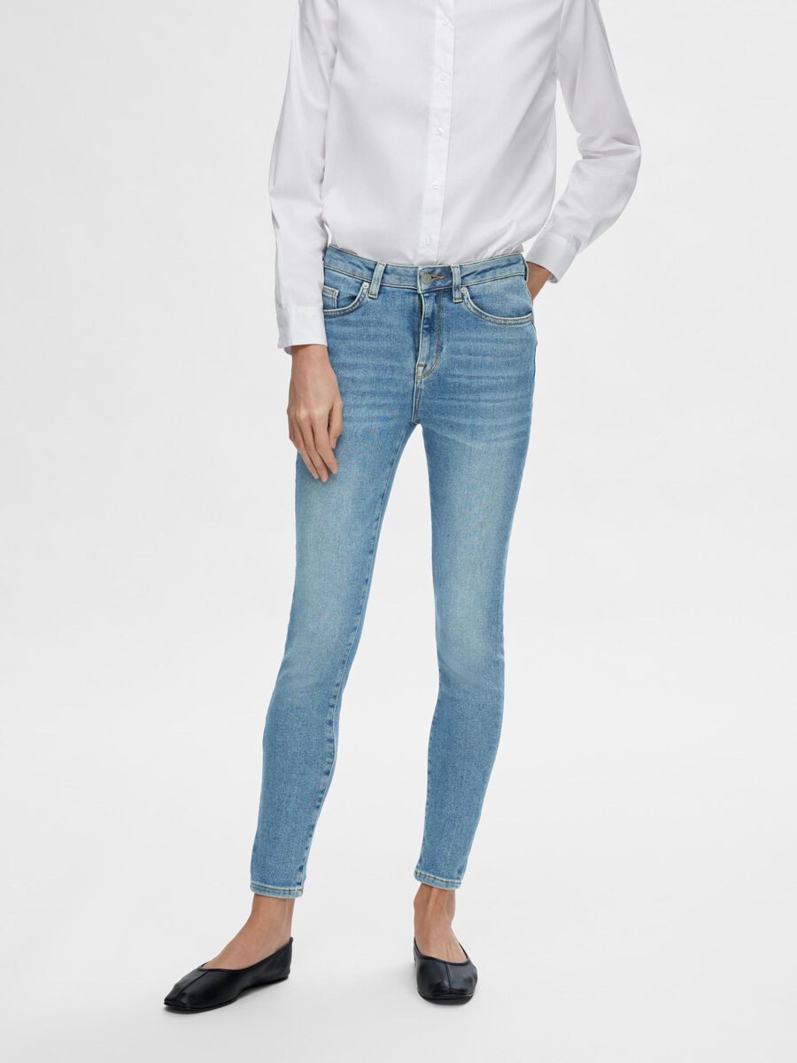 Selected VERVAAGDE SKINNY JEANS, Medium Blue Denim, highres - 16077551_MediumBlueDenim_003.jpg