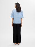 Selected TEXTURED SHORT SLEEVED TOP, Cashmere Blue, highres - 16089209_CashmereBlue_004.jpg