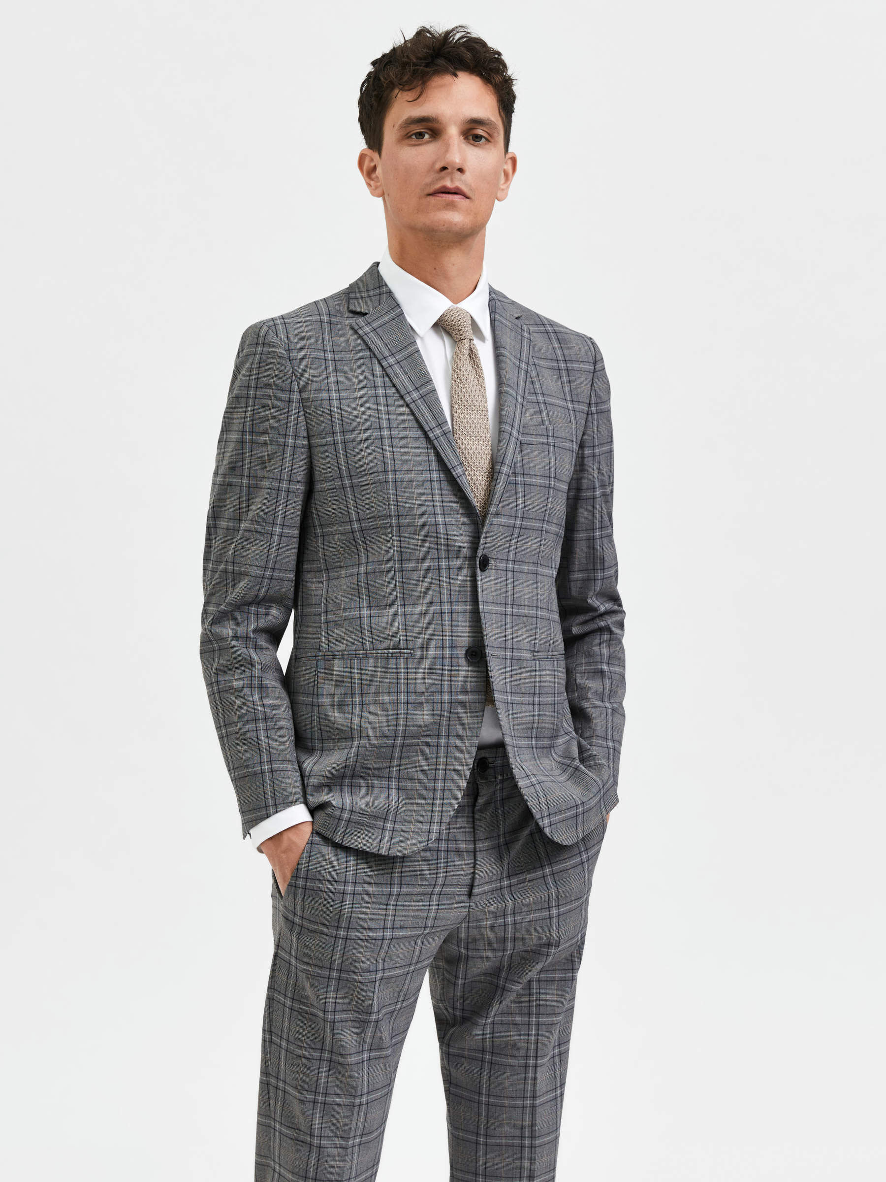 Blazer gris carreaux online