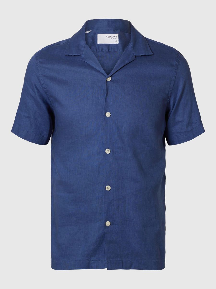 Selected 100% LINEN SHORT SLEEVED SHIRT, Oceana, highres - 16096908_Oceana_001.jpg