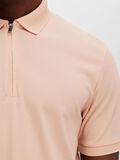 Selected ZIPPER POLO SHIRT, Pink Sand, highres - 16079026_PinkSand_006.jpg