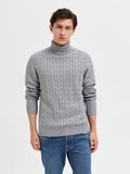 Selected ZOPFSTRICK PULLOVER, Medium Grey Melange, highres - 16077218_MediumGreyMelange_003.jpg