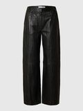 Selected MID WAIST LEATHER TROUSERS, Black, highres - 16097786_Black_001.jpg