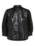 Selected LEATHER - SHIRT, Black, highres - 16072106_Black_001.jpg