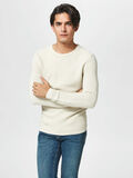 Selected CREW-NECK - SWEATER, Sand, highres - 16056903_Sand_003.jpg
