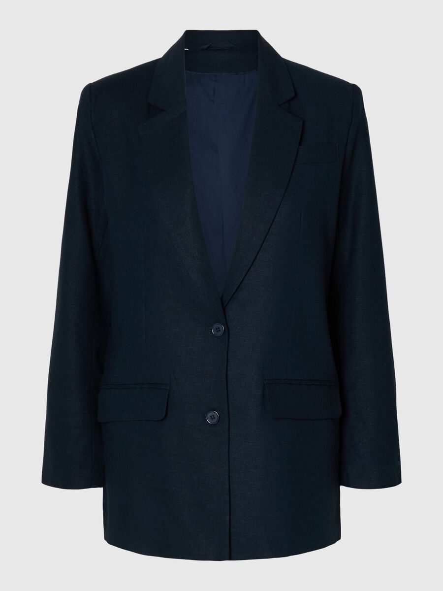 Selected RELAXED FIT ENKELKNÄPPT KAVAJ, Dark Sapphire, highres - 16096242_DarkSapphire_001.jpg